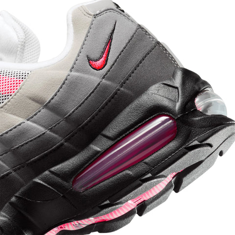 Nike - Air Max 95 Big Bubble "BLACK/SOLAR RED-MEDIUM ASH-DK PEWTER"