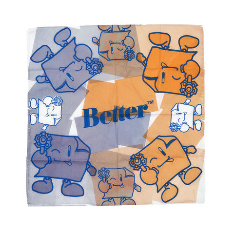 Geek Out Store/Better™Gift Shop/MADEINUSA - Heat Reactive Orange/Blue "Sticky Note" Bandana