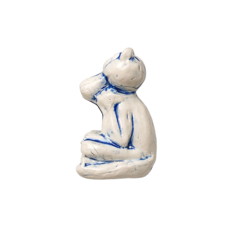Den Souvenir - "Bootleg Pink Panther" White/Cobalt Palo Santo Holder