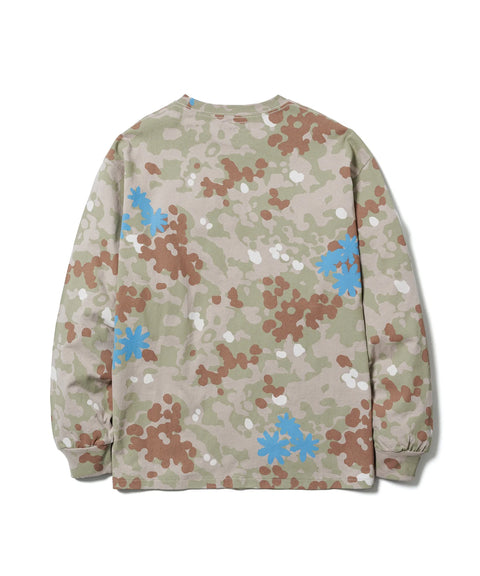ECSTATIC RESEARCH - "CAMO" L/S T-SHIRT" Multicolor