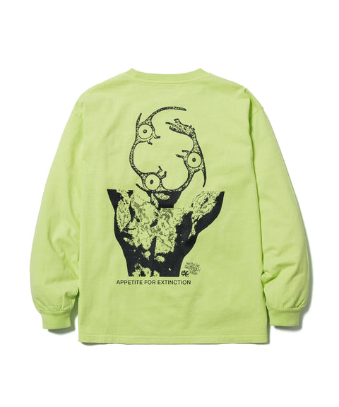 ECSTATIC RESEARCH - "SERVICE" L/S T-SHIRT Yellow