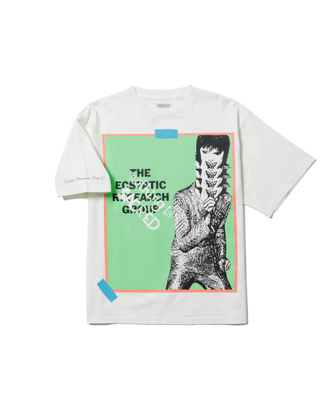 ECSTATIC RESEARCH - "GROUP" T-SHIRT" White