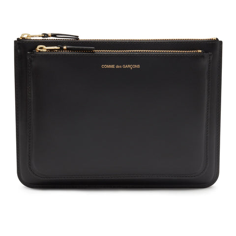 Comme des Garçons Wallets - "Outside Pocket Zip Pouch " Black Wallet