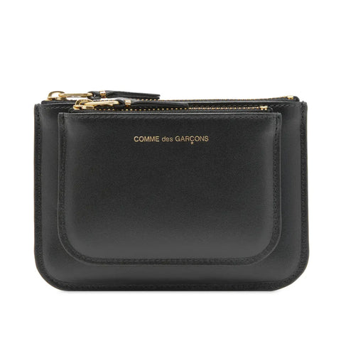 Comme des Garçons Wallets - "Outside Pocket Zip Pouch" Black Wallet