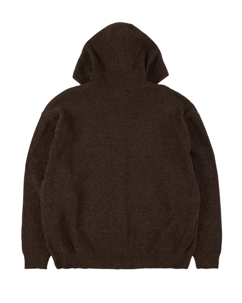 PHINGERIN - "Cordy Knit" Brown Zip Hoodie