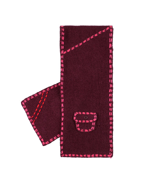 PHINGERIN - "PG1" Burgundy Scarf