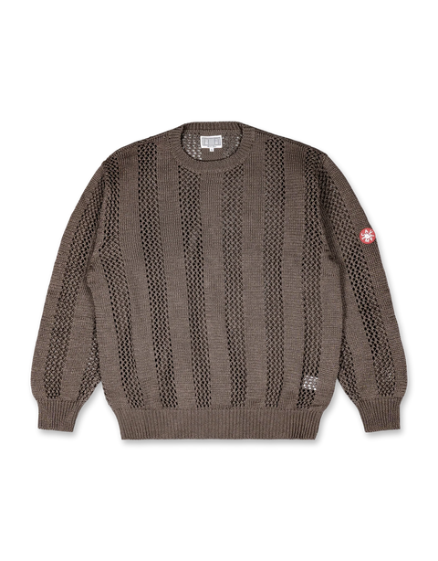 CAV EMPT - COTTON WALE STRIPE KNIT KHAKI