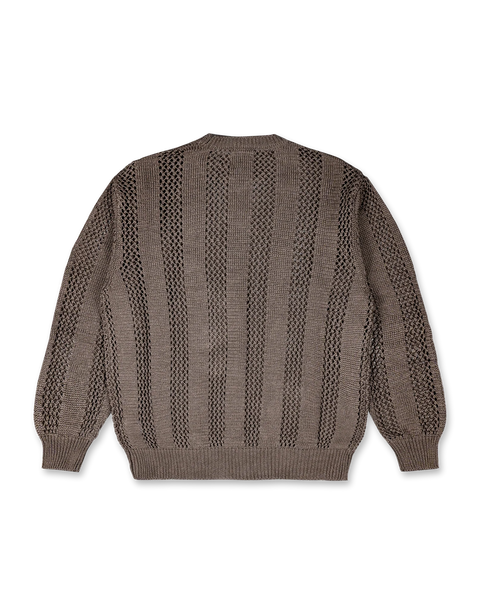 CAV EMPT - COTTON WALE STRIPE KNIT KHAKI