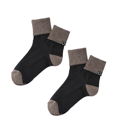 PHINGERIN - "SOCKS!" Black / Brown Organic 2-Pack Socks