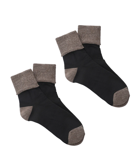 PHINGERIN - "SOCKS!" Black / Brown Organic 2-Pack Socks