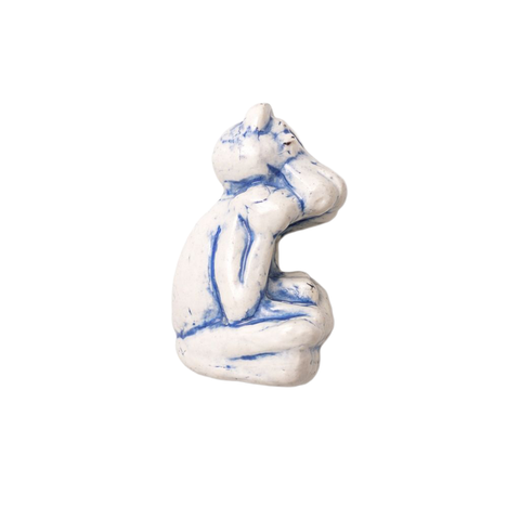 Den Souvenir - "Bootleg Pink Panther" White/Cobalt Palo Santo Holder