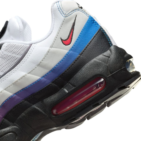 Nike - "Air Max 95 Premium" White/University Red-Blue Jay-Black