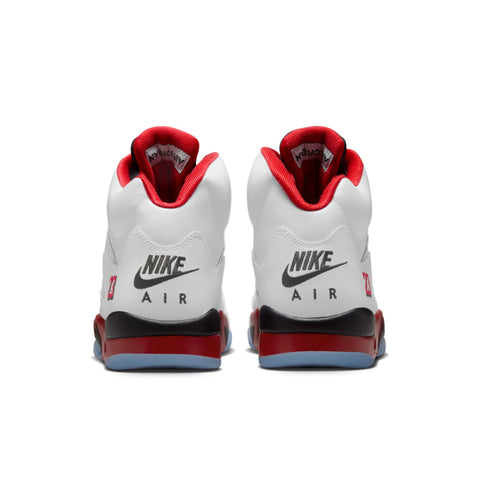 Air Jordan 5 Retro "White/Fire Red-Black"