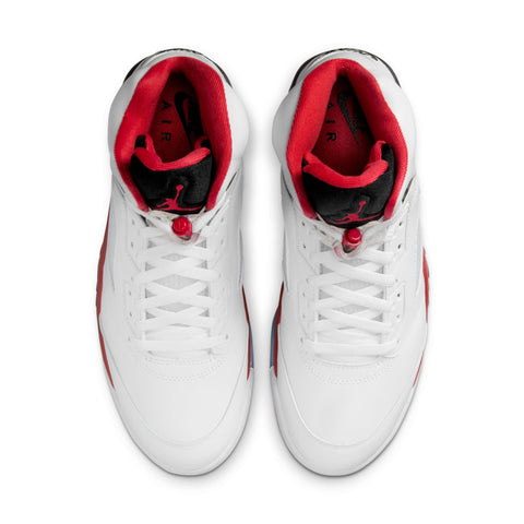 Air Jordan 5 Retro "White/Fire Red-Black"