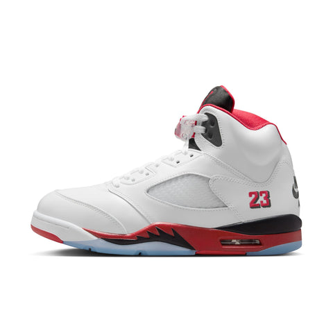 Air Jordan 5 Retro "White/Fire Red-Black"