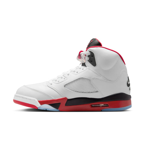 Air Jordan 5 Retro "White/Fire Red-Black"