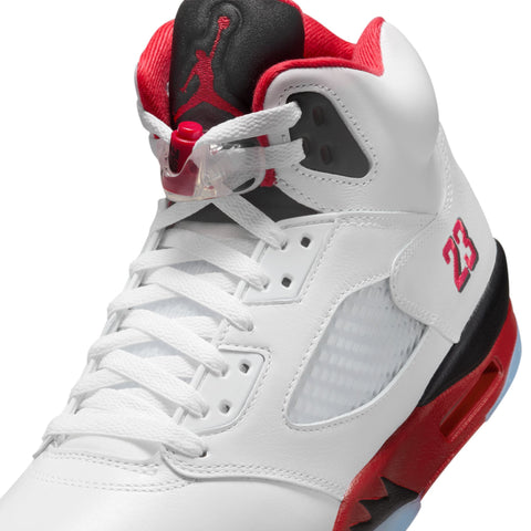 Air Jordan 5 Retro "White/Fire Red-Black"