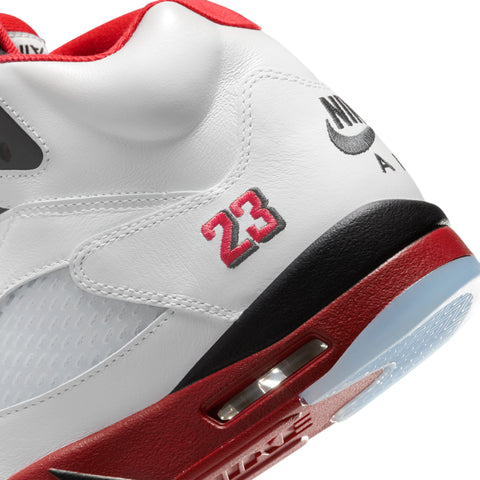 Air Jordan 5 Retro "White/Fire Red-Black"