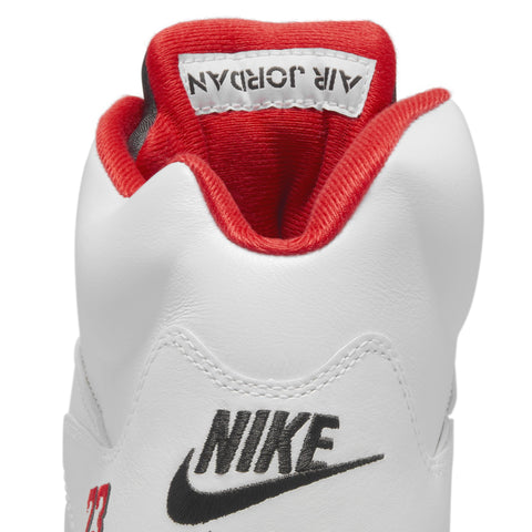 Air Jordan 5 Retro "White/Fire Red-Black"