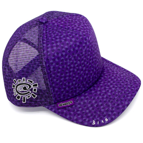 Always Do What You Should Do - "Coral Pattern" Purple Trucker Cap