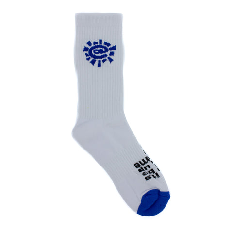 Always Do What You Should Do - "Blue @ Sun" White Sock