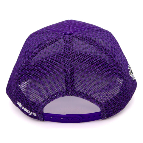 Always Do What You Should Do - "Coral Pattern" Purple Trucker Cap
