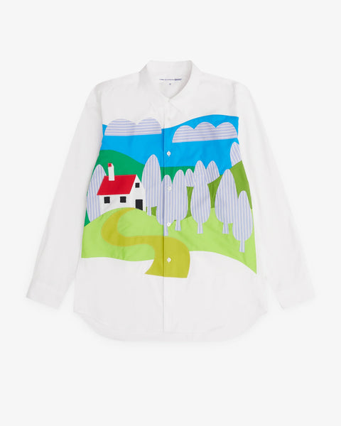 Comme des Garçons Shirt - White "Landscape" Shirt
