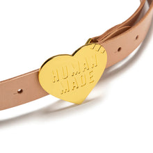 Human Made - "Heart" Gold Leather Belt
