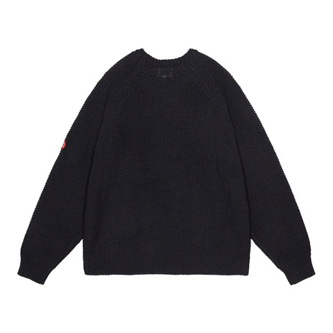 CAV EMPT - "Raglan Sleeve " Black Cotton Knit