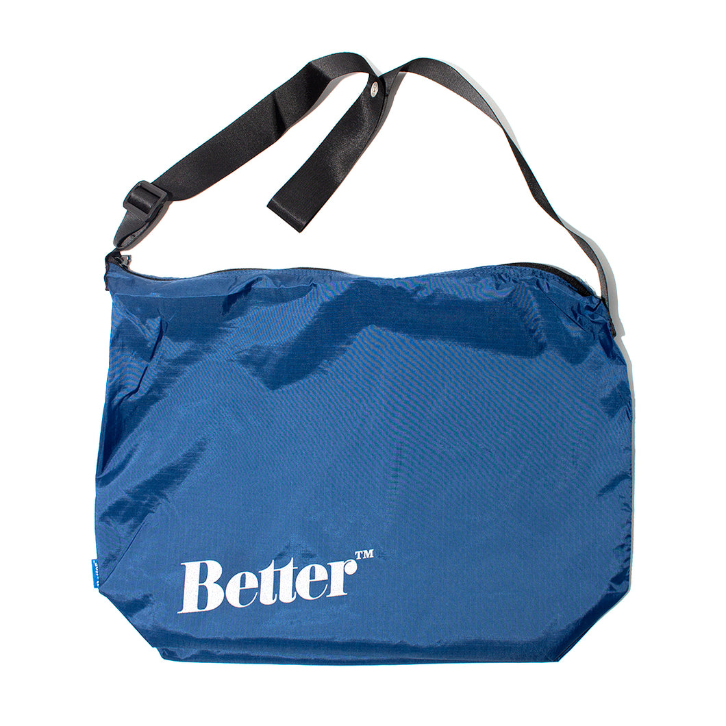 Better Gift Shop Reflective Logo Blue Nylon Sidebag