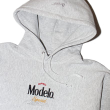 Better™ Gift Shop / Modelo® - "Logo" Embroidered Grey Hooded Sweatshirt