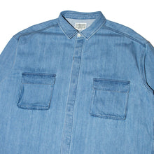 CAV EMPT - "Bleached Denim Big" Indigo L/S Button-up Shirt