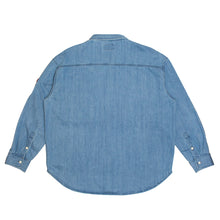 CAV EMPT - "Bleached Denim Big" Indigo L/S Button-up Shirt