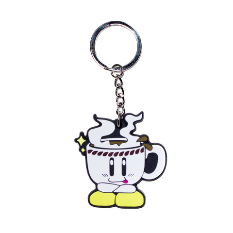 Better™Gift Shop / Handles Coffee - "Coffee Steam" Rubber Keychain