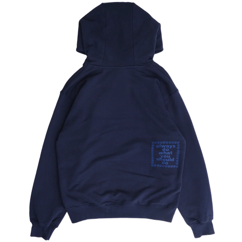 Always Do What You Should Do - "Scribble @Sun" Navy Hoodie