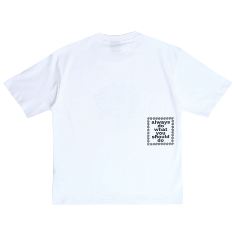 Always Do What You Should Do - "Sketchy @Sun" White S/S T-Shirt
