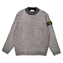 Stone Island - "Cotton Chenille" Black Knit Mock Neck Sweater