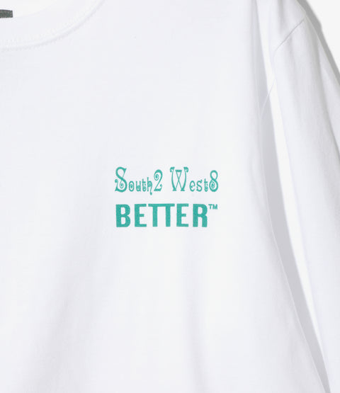 South2 West8 x Better™ White Heavyweight L/S T-Shirt