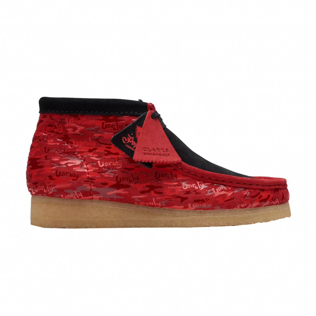 Red top wallabee clarks
