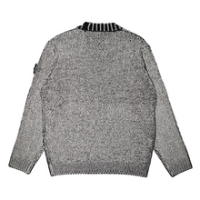 Stone Island - "Cotton Chenille" Black Knit Mock Neck Sweater
