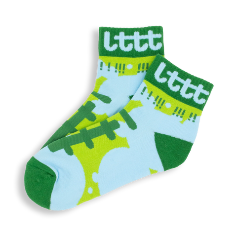 Poche Studio - "Sock 2" Blue/Green LTTT Socks