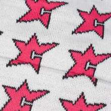 Carpet Company - "C-Star" White/Pink Beanie