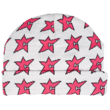 Carpet Company - "C-Star" White/Pink Beanie