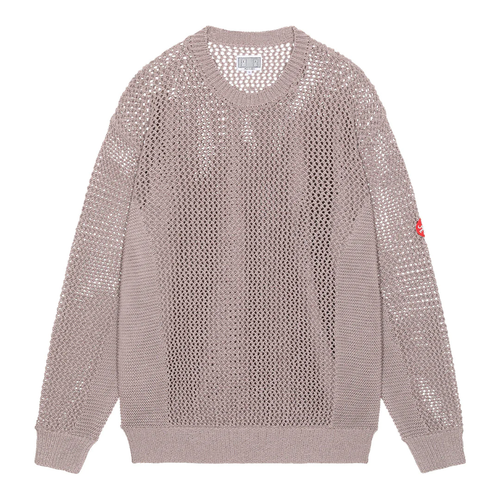 CAV EMPT - Side Rib Loose Net Knit Beige