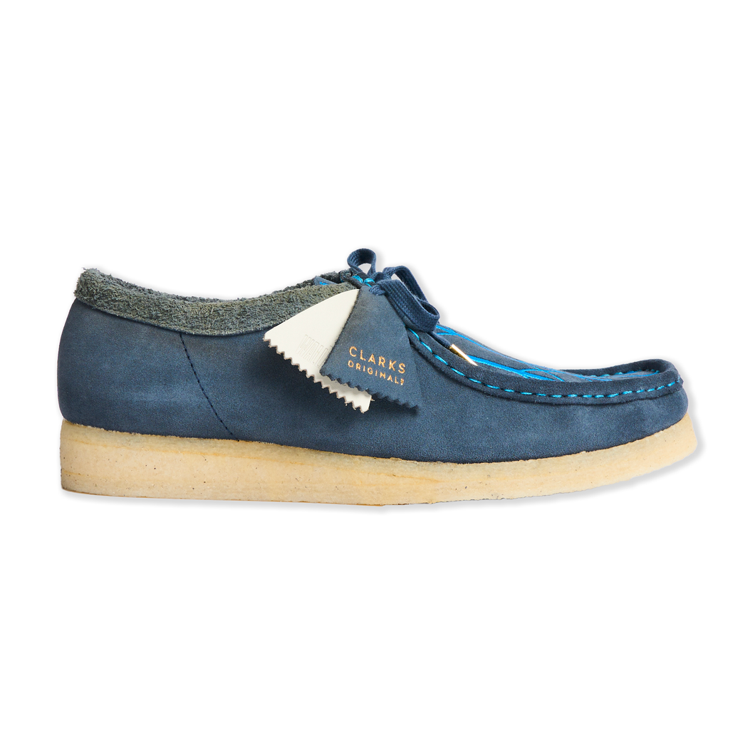 Clarks wallabees blue suede sales