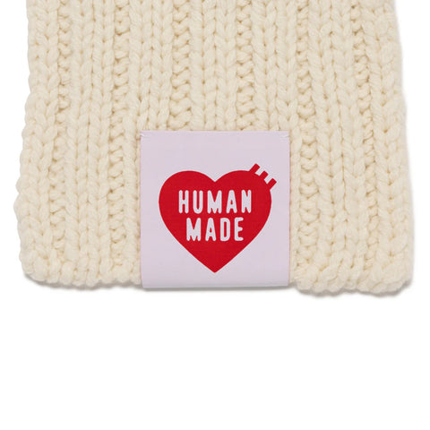Human Made - "Hand-knitted Muffler" White