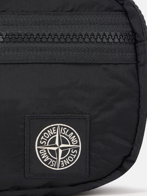 Stone Island - BLACK COATED NYLON METAL IN ECONYL® Belt bag