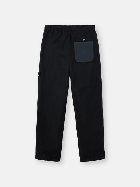 Stone Island - NAVY BLUE DENSE OXFORD NYLON-TC Loose-Fit Fatigue Pants