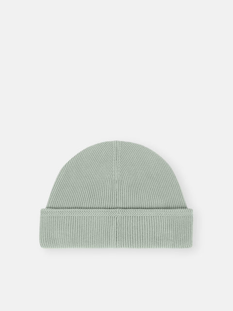Stone Island - SAGE GREEN RIBBED SOFT ORGANIC COTTON Beanie
