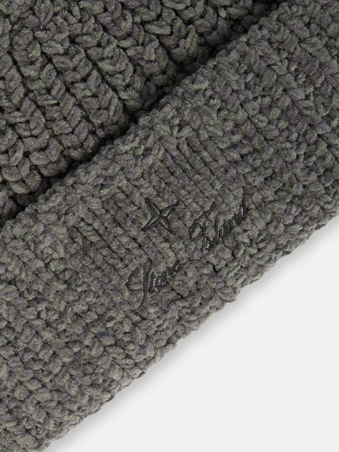 Stone Island - Gray Melange MOULINÉ COTTON CHENILLE Beanie